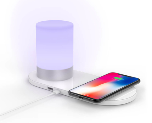 Wireless Charger with LED Lamp