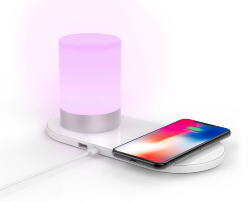 Wireless Charger with LED Lamp